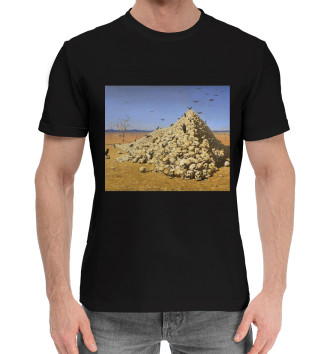 Мужская Хлопковая футболка Гора черепов
