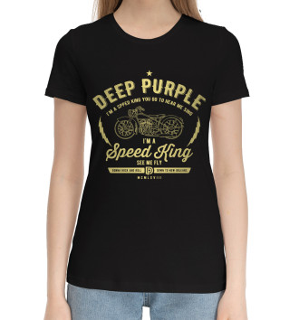 Женская Хлопковая футболка Deep Purple