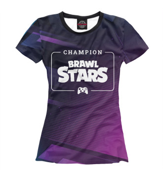Женская Футболка Brawl Stars Gaming Champion
