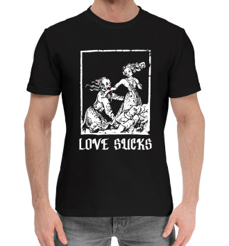 Мужская Хлопковая футболка Love sucks