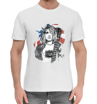 Мужская Хлопковая футболка Kurt Cobain