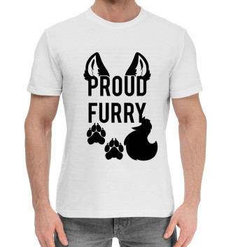 Мужская Хлопковая футболка Proud Furry