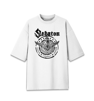 Хлопковая футболка оверсайз Sabaton