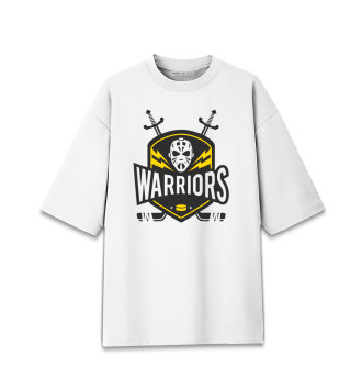 Мужская Хлопковая футболка оверсайз Warriors