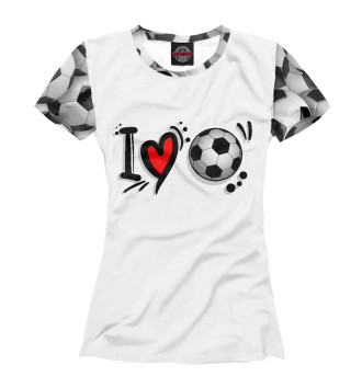 Футболка для девочек Я люблю футбол
