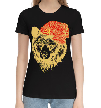 Женская Хлопковая футболка Медведи