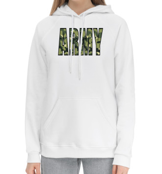 Хлопковый худи Армия, надпись ARMY