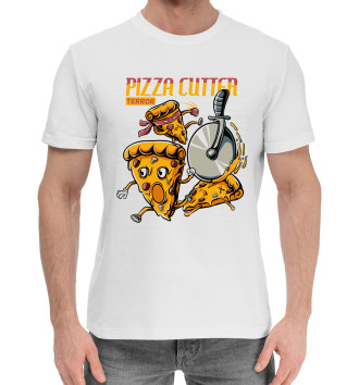 Мужская Хлопковая футболка Pizza cutter terror