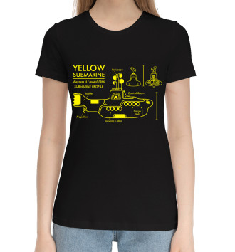 Женская Хлопковая футболка Yellow Submarine