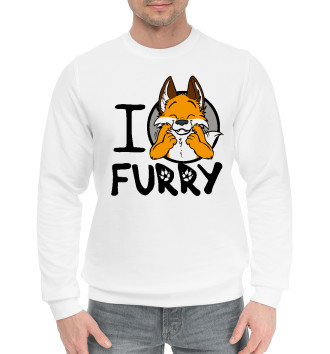 Хлопковый свитшот I love furry?