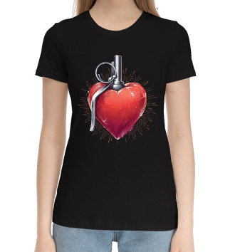 Хлопковая футболка Осколочное сердце