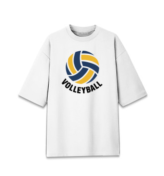 Мужская Хлопковая футболка оверсайз Волейбол