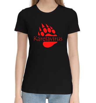 Женская Хлопковая футболка Karelavirus