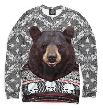Женский Свитшот Медведь в свитере