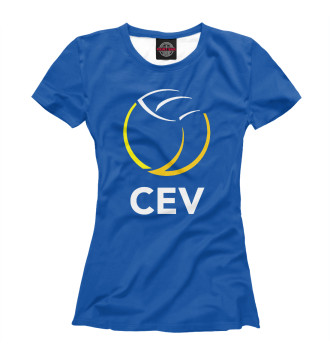 Футболка для девочек Volleyball CEV (European Volleyball Confederation)
