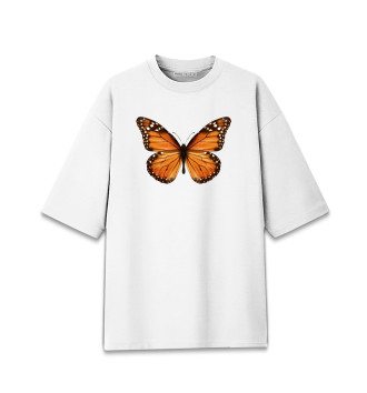 Хлопковая футболка оверсайз Бабочка