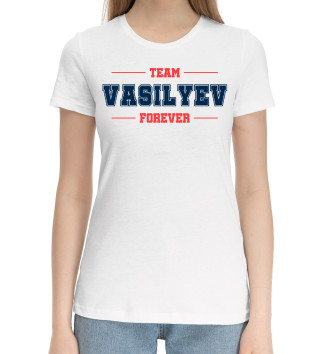 Женская Хлопковая футболка Team Vasilyev