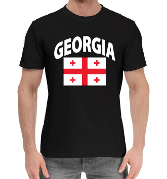 Мужская Хлопковая футболка Грузия