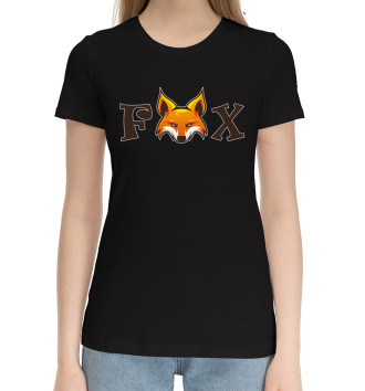 Женская Хлопковая футболка Fox