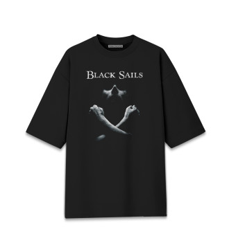 Женская Хлопковая футболка оверсайз Black sails