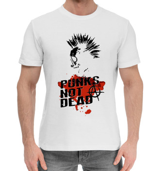 Мужская Хлопковая футболка Punks not dead