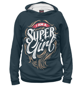 Худи для девочек I am super girl