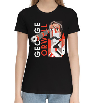 Женская Хлопковая футболка George Orwell