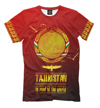 Мужская Футболка Таджикистан крыша мира