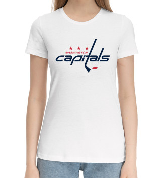 Женская Хлопковая футболка Washington Capitals