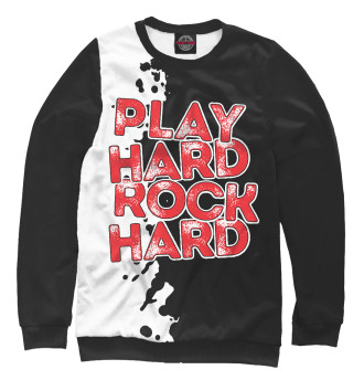 Свитшот для девочек Play hard rock hard