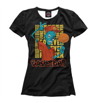 Футболка для девочек Зомби баскетболист