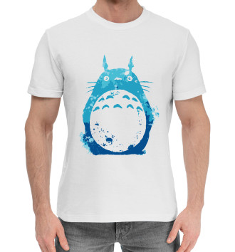 Мужская Хлопковая футболка Blue Totoro