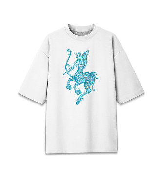 Хлопковая футболка оверсайз Зодиак - Стрелец