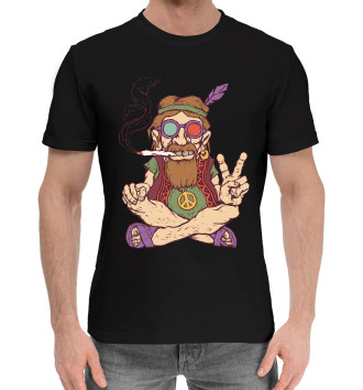 Хлопковая футболка Хипстер с сигарой