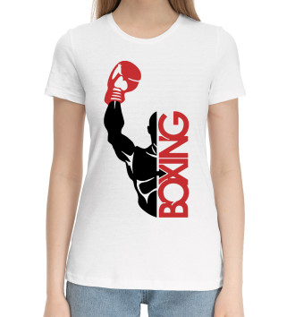 Женская Хлопковая футболка Boxing