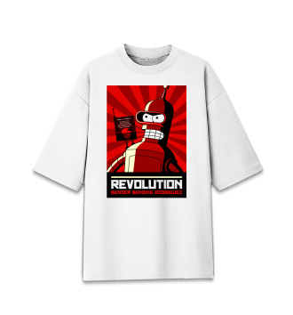 Мужская Хлопковая футболка оверсайз Revolution Bender Bending Rodriguez