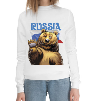 Женский Хлопковый свитшот Russia