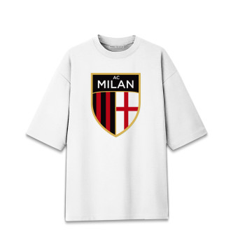 Мужская Хлопковая футболка оверсайз AC Milan