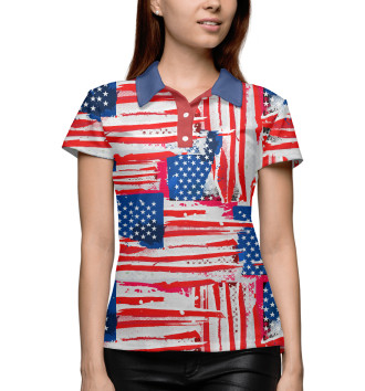 Поло Флаг США Американский стиль