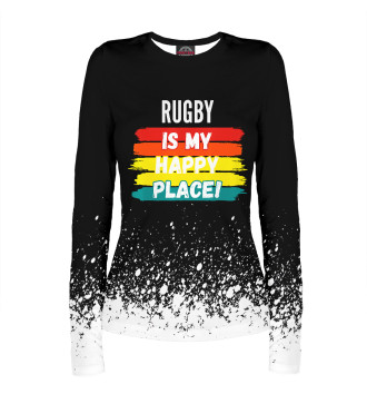 Лонгслив Rugby Is My Happy Place!