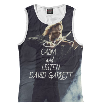 Майка для девочек Keep calm and listen David Garrett