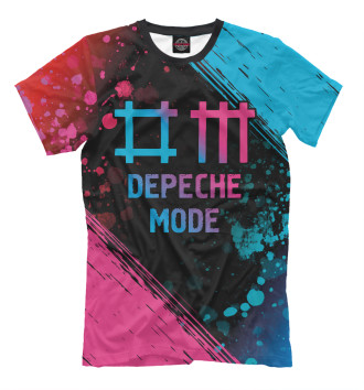 Мужская Футболка Depeche Mode Neon Gradient (colors)