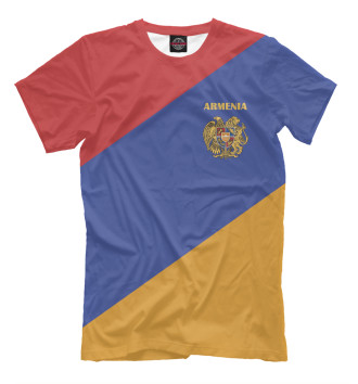 Мужская Футболка Герб на флаге Армении