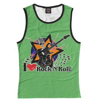 Майка для девочек I love Rock-n-nRoll