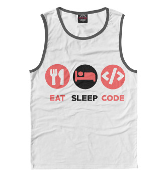 Майка для мальчиков Eat sleep code