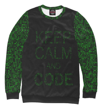 Свитшот для девочек Keep calm and code