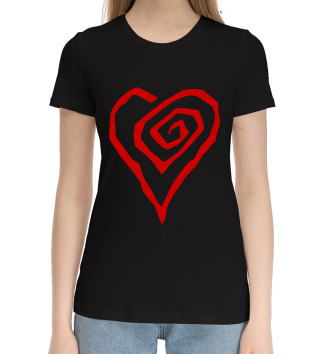 Женская Хлопковая футболка Marilyn Manson Heart