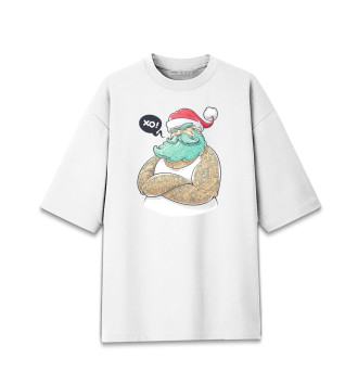 Хлопковая футболка оверсайз Santa Hipster