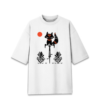 Хлопковая футболка оверсайз Boho Fox