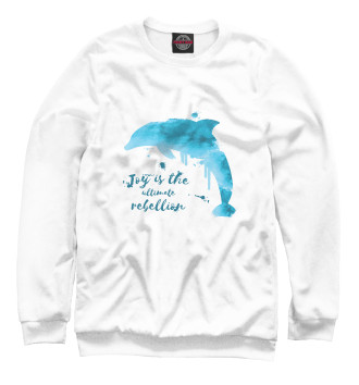 Свитшот для девочек Акварельный дельфин